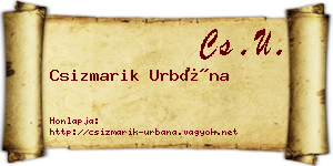 Csizmarik Urbána névjegykártya
